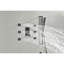 Structure de douche noir mat avec 6 jets pour le corps et douche à main, douchette pour appareil mural