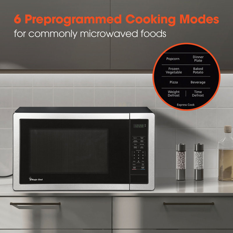 Magic Chef 0.9 Cubic Feet 900 Watt Countertop Microwave