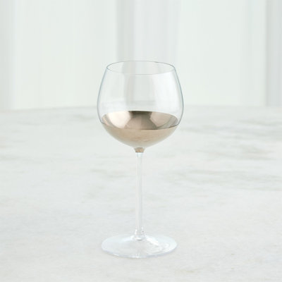 Metallic Orb 6oz. Wine Glass