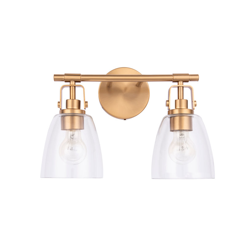 Greyling Modern Farmhouse 2-Light Vanity Light, Gold
