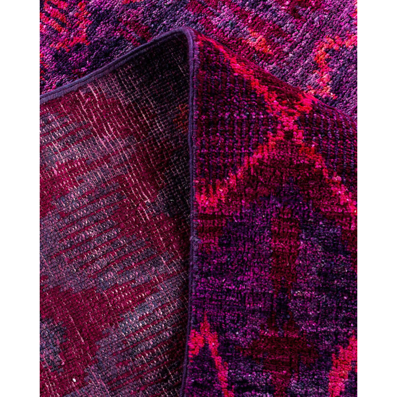 Contemporary One-of-a-Kind Rectangle 6' X 9'4" Hand Knotted Area Rug