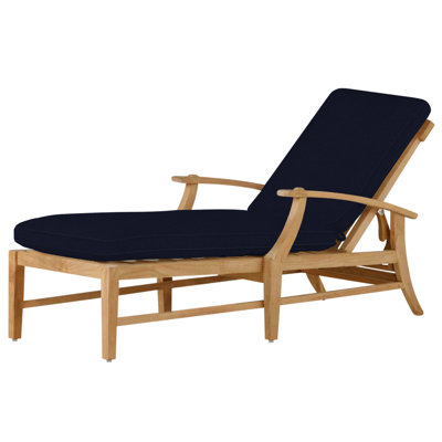Croquet 66.5" Long Reclining Single Chaise with Cushions