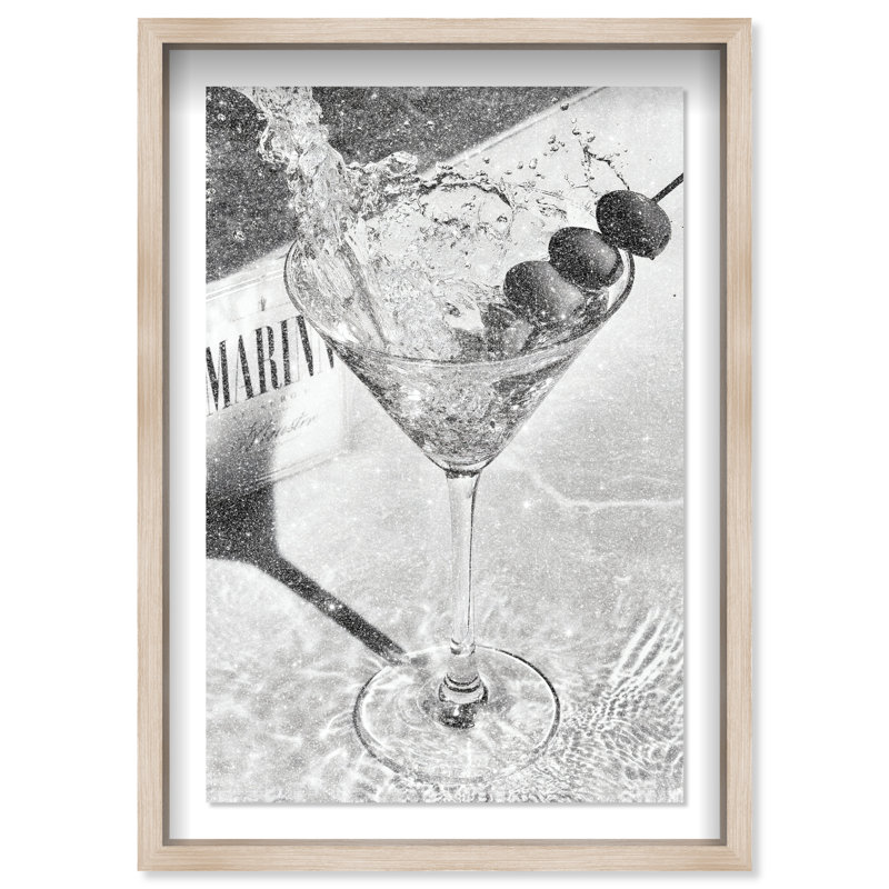 Chill Time II Shadowbox Food & Beverages Print by Oliver Gal, Black Frame, 10 x 15, 37.5"H x 25.5"W, Natural Oak Shadowbox