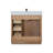 Cicero 36" Single Bathroom Vanity with Grain White Engineered Stone Countertop without Mirror