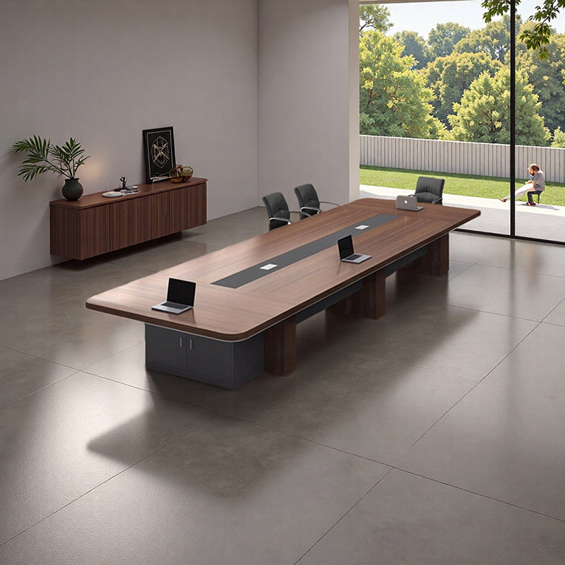 Table de conférence moderne et minimaliste avec rangement