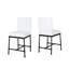 Tabouret de comptoir blanc à boutons - moderne industriel, P 23 po x l 20,47 po x H 38,8 po moderne