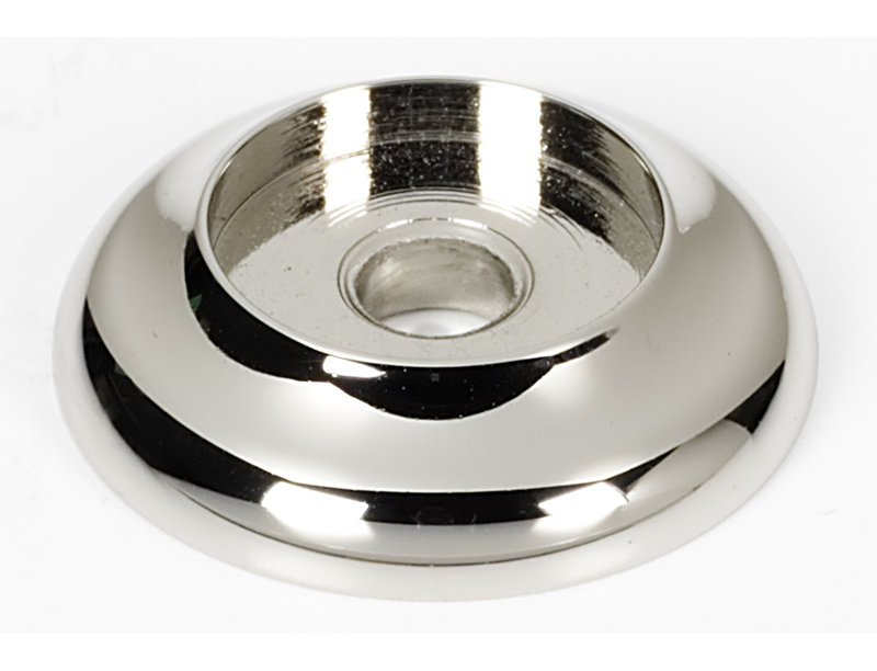 Plaque arrière rosette 0,875 po, Nickel poli