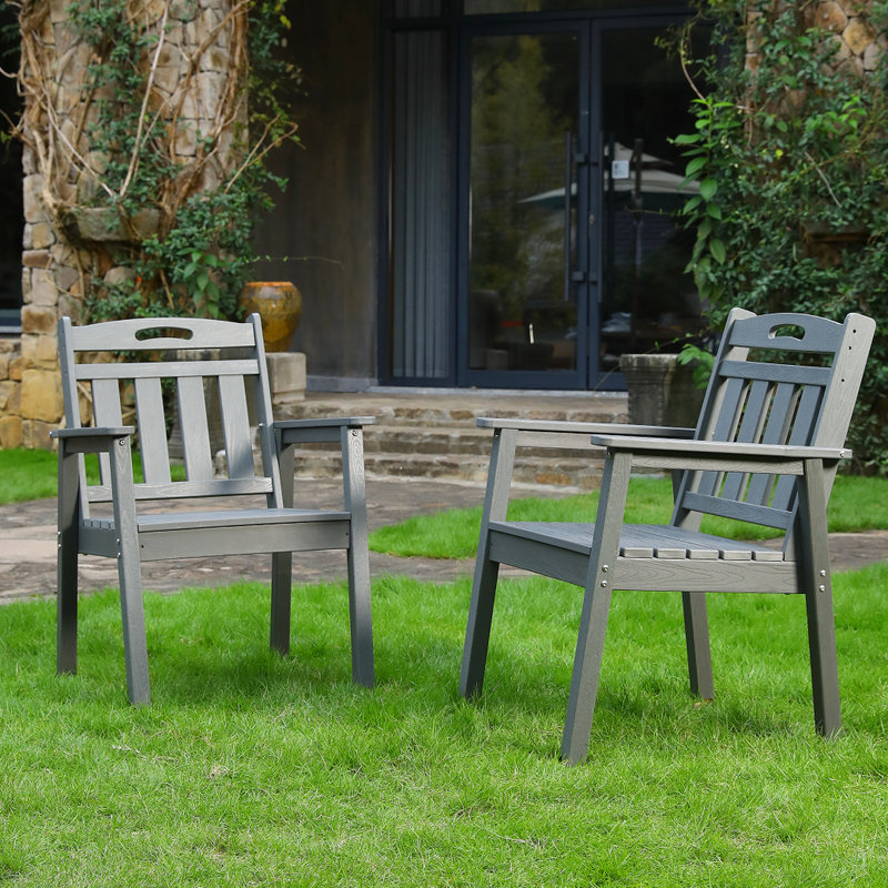 Chaise d'extérieur pour terrasse, grise, avec assise verticale, de haute qualité, résistante aux intempéries et confortable pour les loisirs