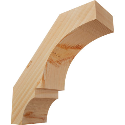 3 1/2"W x 10"D x 10"H Balboa Smooth Knee Brace, Douglas Fir
