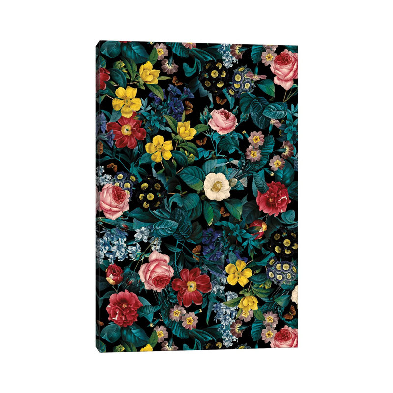 Night Garden XXV by Burcu Korkmazyurek - Wrapped Canvas Print