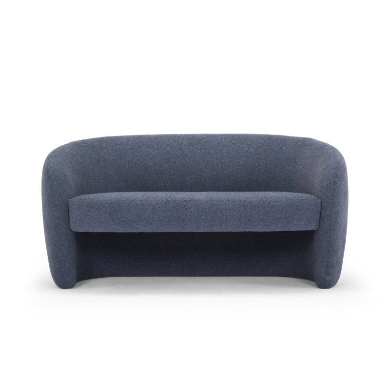 Yancy 60.75'' Upholstered Settee, Dust Blue