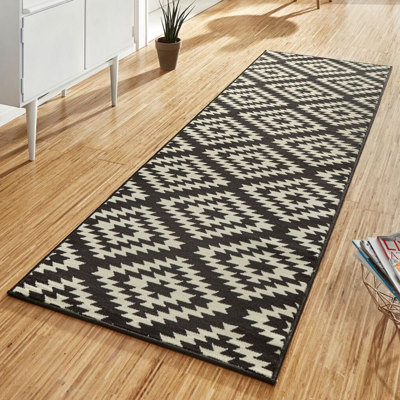 Basic Black Rug, Runner 80 x 200cm