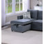 Canapé modulaire convertible en velours gris