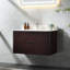 Meuble-lavabo mural de style médiéval flottant 36 po entièrement assemblé