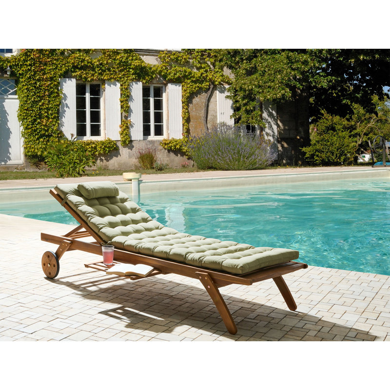 Sun Lounger Pad Cushion CESANA PREMIUM, Light Green