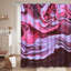 Rideau de douche rose et rose avec 12 crochets-1169104248