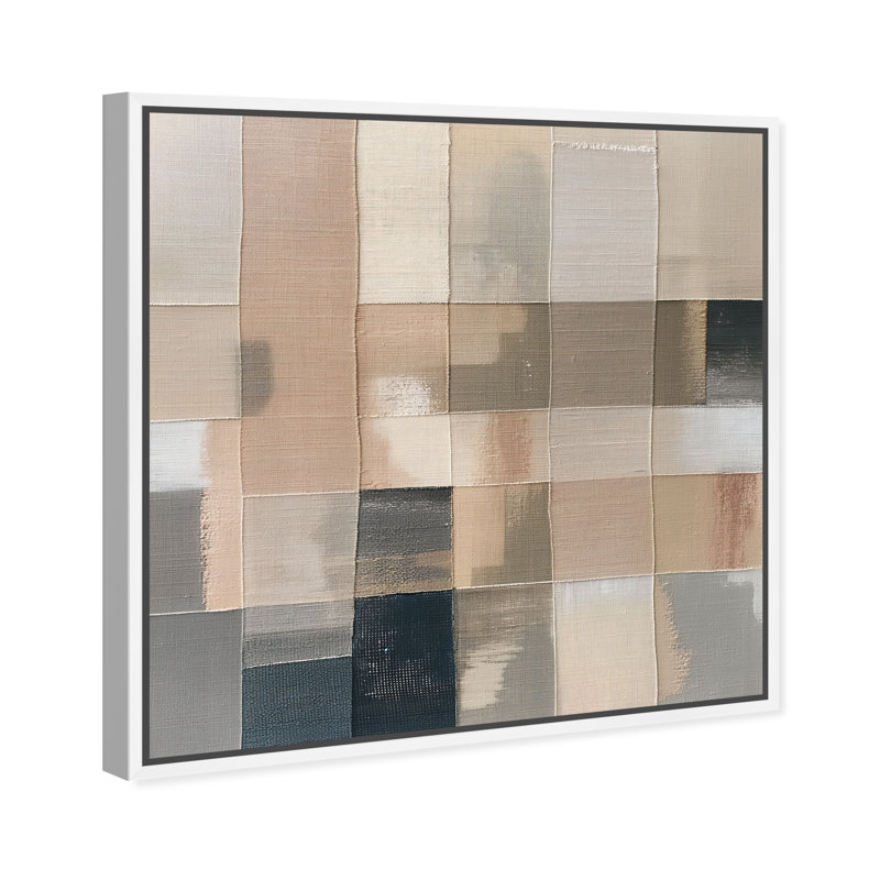 Boxed in Ebony I Canvas Abstract Print by Oliver Gal, Black Frame, 12 x 12, 17"H x 17"W, White Frame