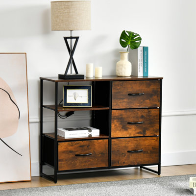 Commode compacte à 4 tiroirs Hanshika