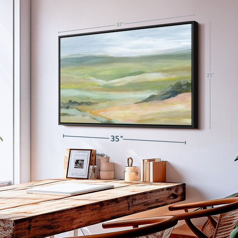 Vast River Valley Canvas Print, 25" H x 37" W