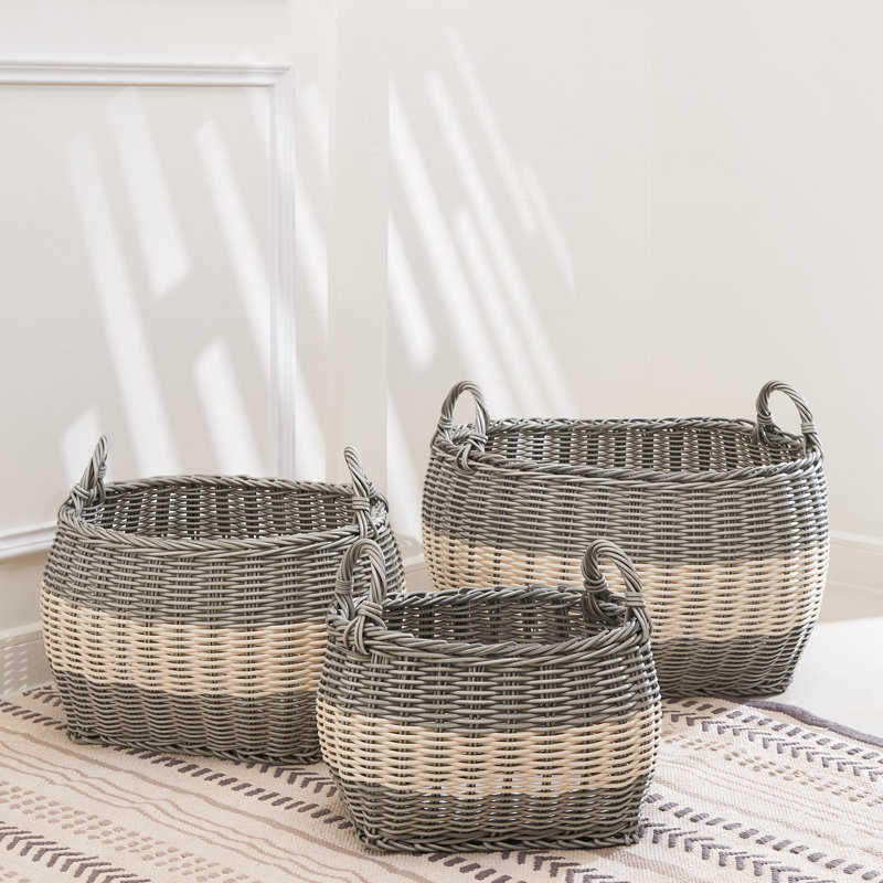 Ensemble de 3 paniers en osier Rodrigo