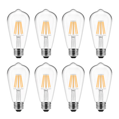 60 Watt Equivalent ST58 E26/Medium(Standard) Edison LED Light Bulb