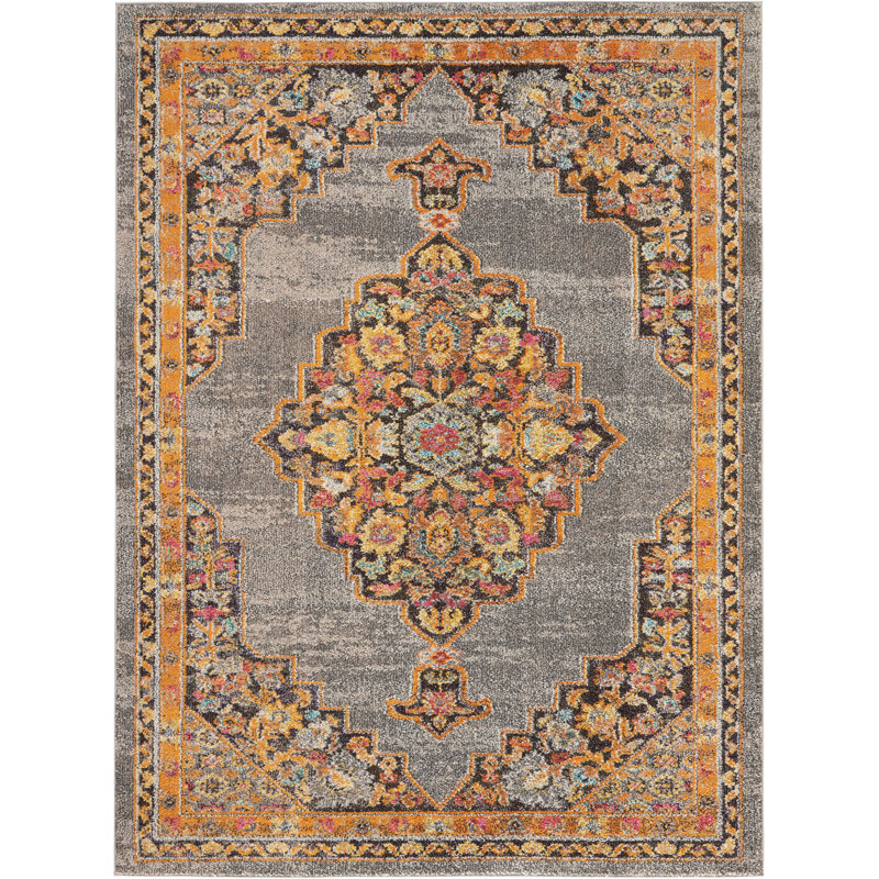 Tapis traditionnel bohème Veronique, Rectangle 5 pi 3 po x 7 pi 3 po