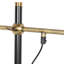 Lenius 155cm Antique Brass/Black Swing Arm Floor Lamp