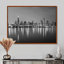 «Chicago Skyline at Night Black and White» - reproduction de photo-415524400-415524408