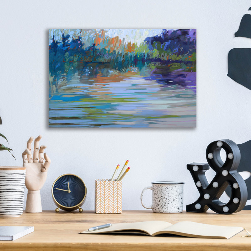 " Waterways VI " by Jane Schmidt, 12" H x 16" W x 0.13" D