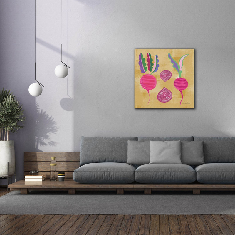 Toile épique «Veggie Time 4» par Farida Zaman, graffiti épique, 37 po x 37 po, H 37 po x l 37 po