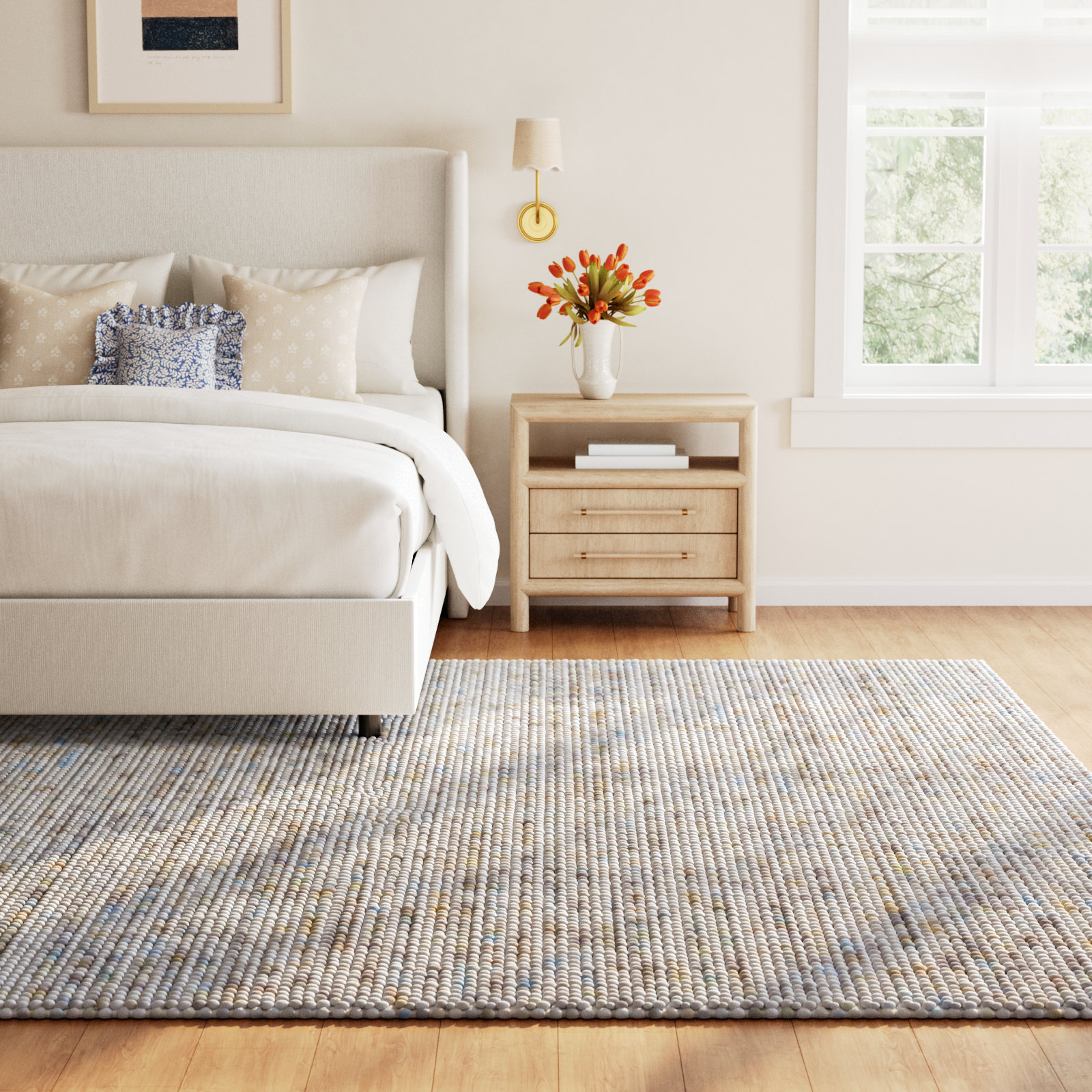 Elle Handmade Ivory / Multi Rug, Rectangle 10' x 14'