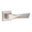 6 Pairs Modern Aura Premium Design Door Handles on Square Rose in Matt Black Finish