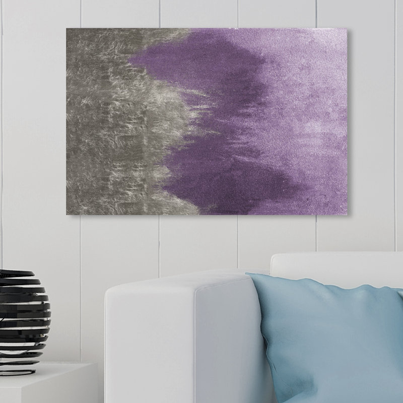 «Abstract Amethyst Waves», reproduction d'art, H 10 po x l 15 po, Toile tendue