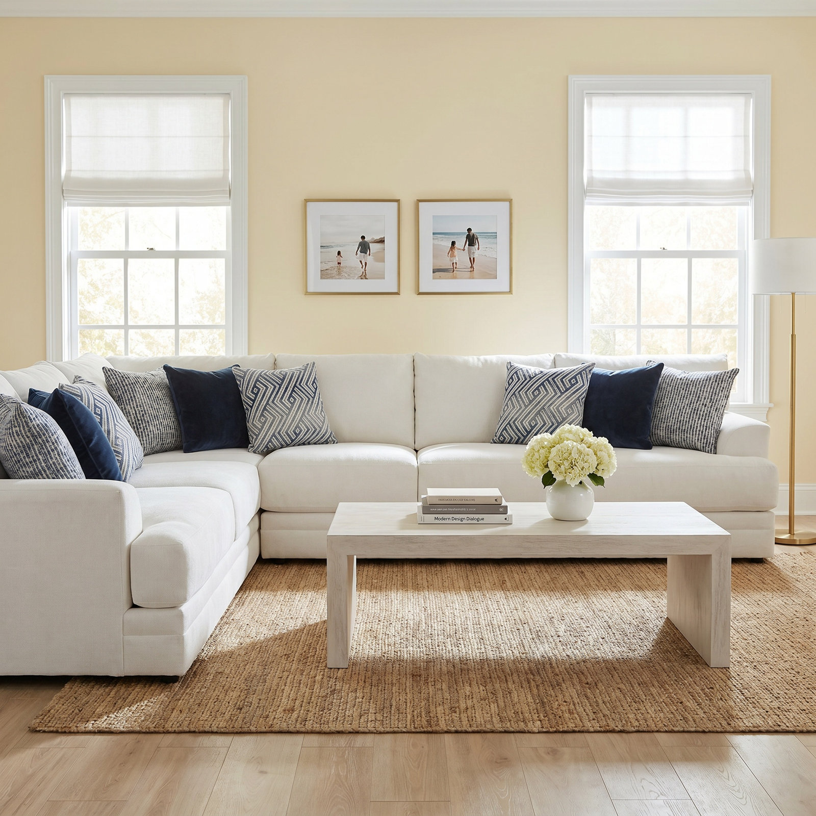 Mazekine Modular Upholstered U-Sectional, Right Hand Facing