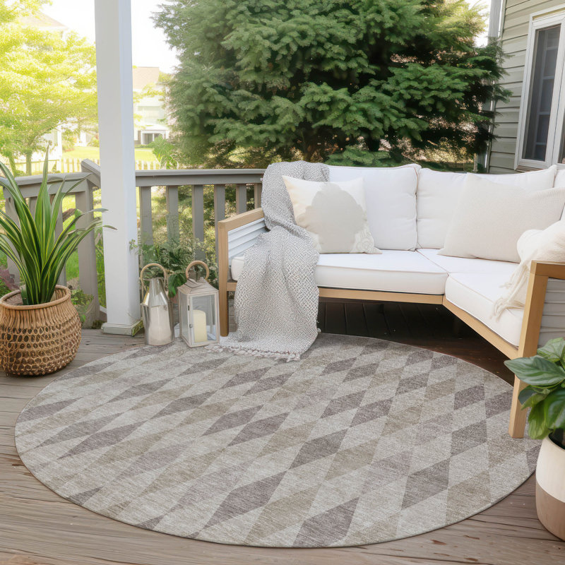Tapis intérieur / extérieur Clintonville, Rond 8 pi