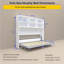 Lit escamotable horizontal avec tablettes de rangement et lattes de soutien pour la chambre à coucher-497796965
