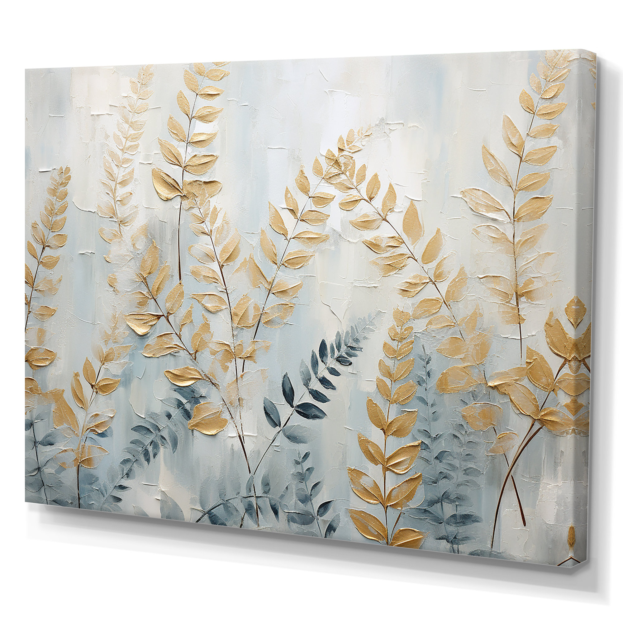 Winston Porter Golden Ferns Silent Gracefulness VII On Canvas Print ...