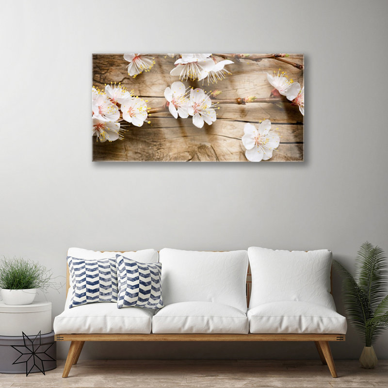 Floral Flowers - Unframed Photograph on Glass