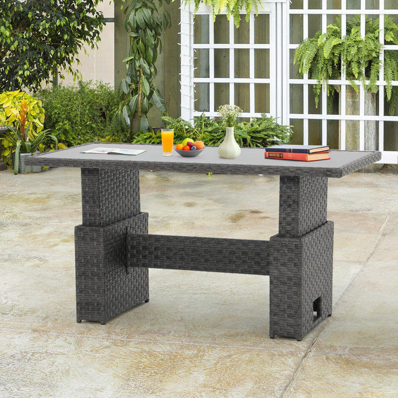 Table de salle à manger d'extérieur rectangulaire L 52 po x l 26 po Ceona
