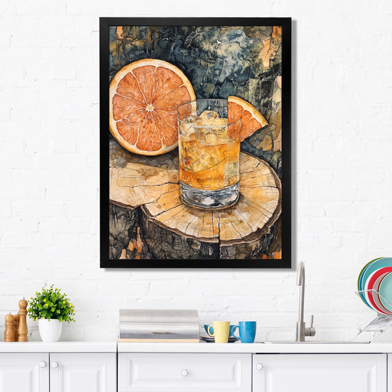 Dobrotin - Food & Beverage Canvas Wall Art, H 20 po x l 12 po, Reproduction encadrée d'une seule photo, Noir