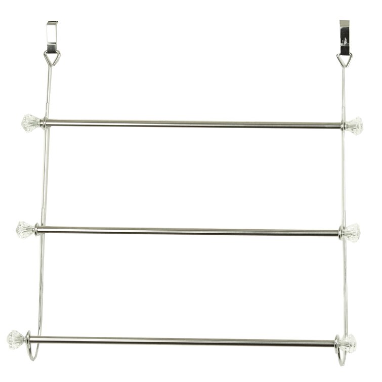 Home Basics 2 Tier Wall Mounting Chrome Plated Steel Bathroom