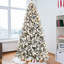 Arbre de Noël floqué avec support en métal-894180980