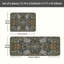 Black Daisy Floral Kitchen Mats, Set Of 2 Traditional Rugs For Kitchen & Hallway