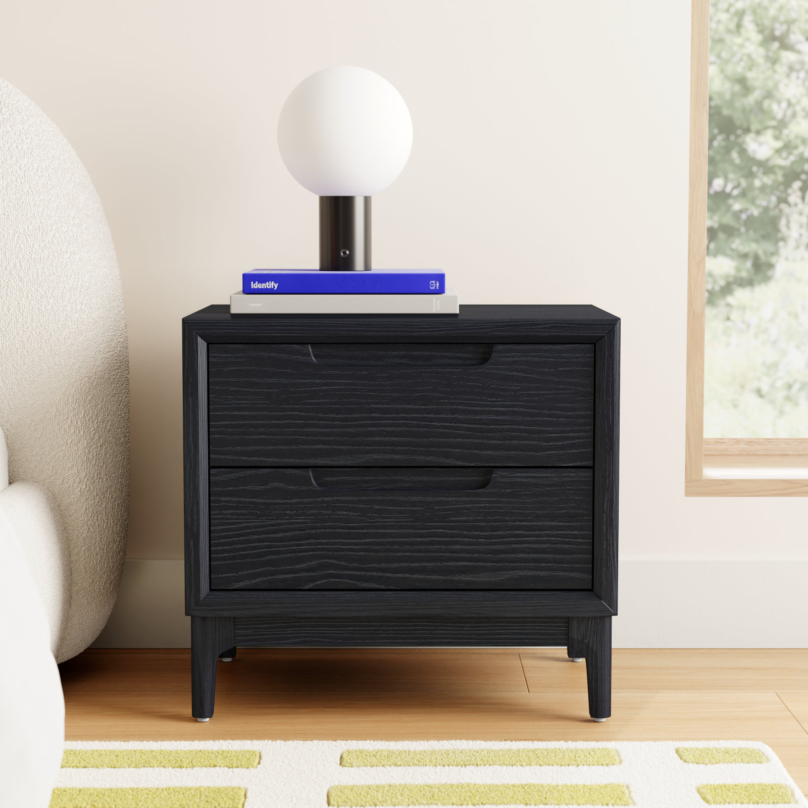 Rise 2 - Drawer Nightstand, Black