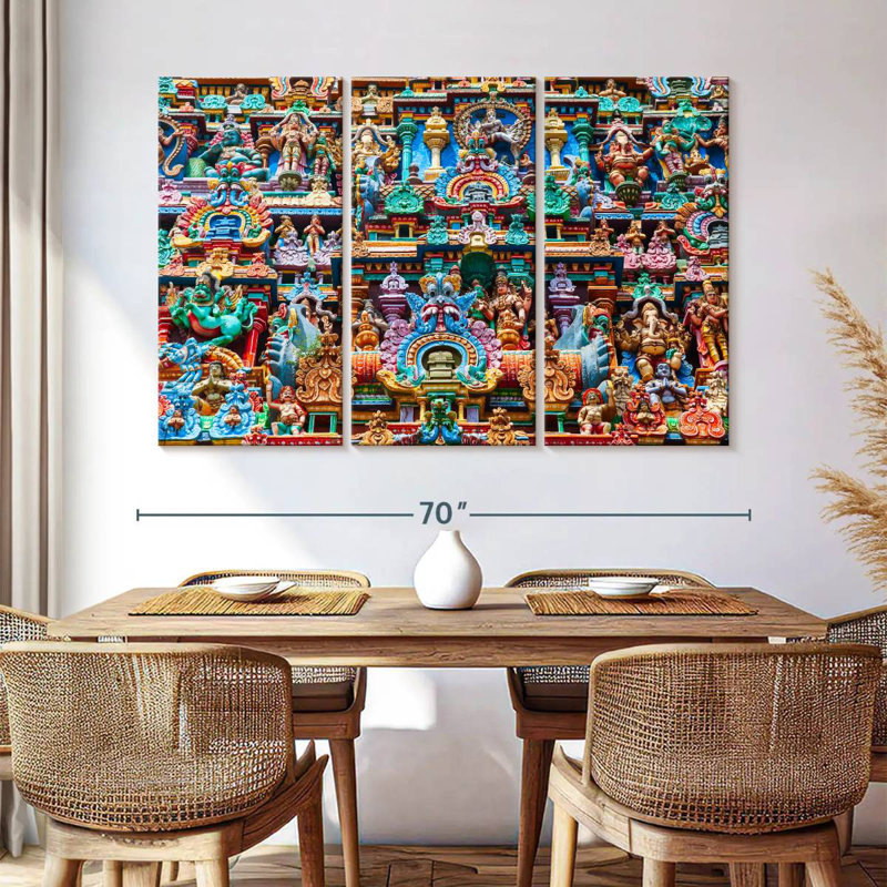 Adella Ornate Meenakshi Amman Temple, 28" H x 45" W