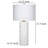 Mena 28 Inch Table Lamp, Round Drum Shade, Grid Pattern White Base