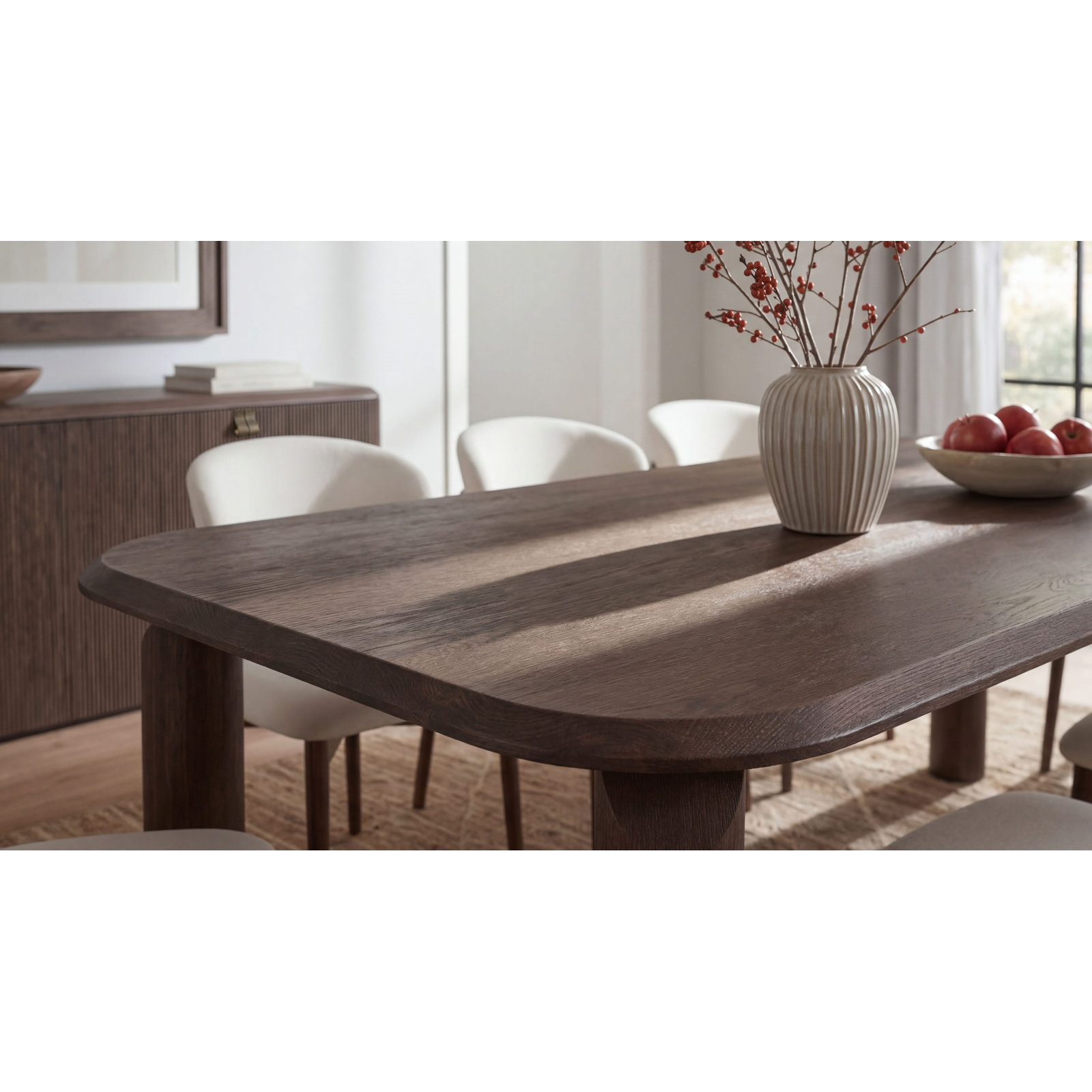Dining Table, 30" H x 94.49" L x 41.34" W, Brown