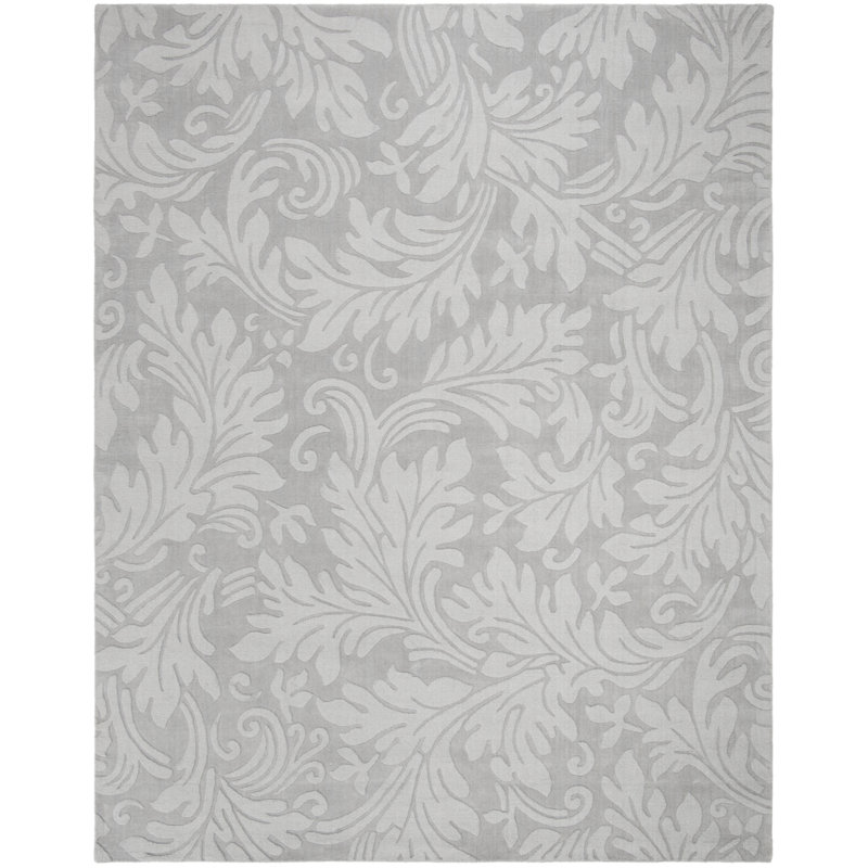 Sarah Hand Loomed Wool Floral Rug, Rectangle 5' x 8'