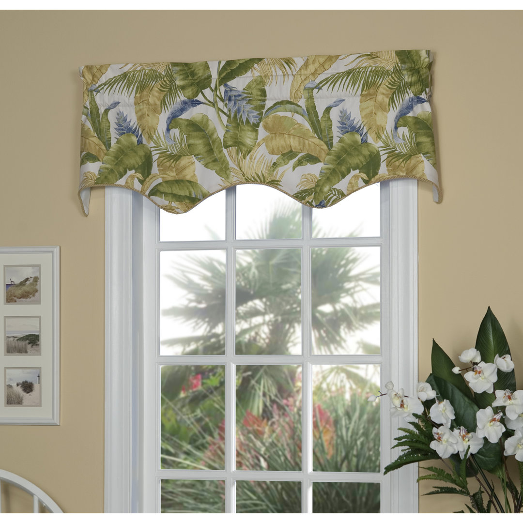 Cayman Cotton Floral Scalloped Window Valance Thomasville At Home