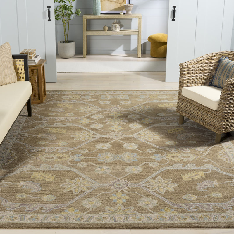 Blossom Hand Tufted Wool Moroccan Indoor Rug, Rectangle 8' x 10'